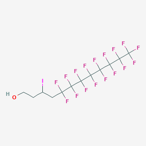 molecular formula C12H8F17IO B15384928 3-Iodo-5,5,6,6,7,7,8,8,9,9,10,10,11,11,12,12,12-heptadecafluoro-1-dodecanol CAS No. 137235-23-5