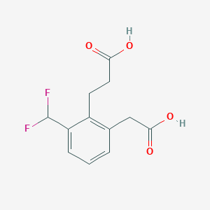 2-(2-Carboxyethyl)-3-(difluoromethyl)phenylacetic acid