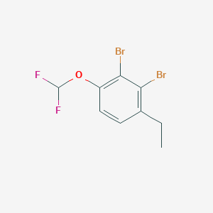 1,2-Dibromo-3-difluoromethoxy-6-ethylbenzene