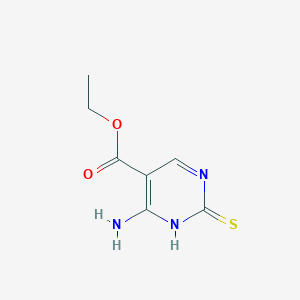 molecular formula C7H9N3O2S B015385 4-氨基-2-巯基嘧啶-5-羧酸乙酯 CAS No. 774-07-2