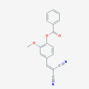 molecular formula C18H12N2O3 B15385088 4-(2,2-Dicyanoethenyl)-2-methoxyphenyl benzoate CAS No. 340991-41-5