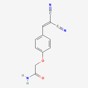 molecular formula C12H9N3O2 B15385126 2-[4-(2,2-Dicyanoethenyl)phenoxy]acetamide 