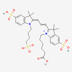 molecular formula C33H42N2O11S3 B15385352 Cy3 acid(tri so3) 