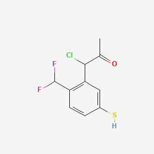 1-Chloro-1-(2-(difluoromethyl)-5-mercaptophenyl)propan-2-one