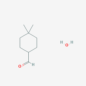 molecular formula C9H18O2 B15385398 4,4-Dimethyl-cyclohexanecarbaldehyde hydrate 