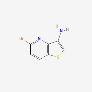 molecular formula C7H5BrN2S B15385420 5-Bromothieno[3,2-b]pyridin-3-amine 