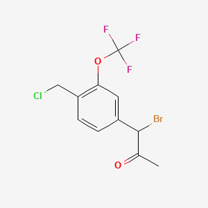 1-Bromo-1-(4-(chloromethyl)-3-(trifluoromethoxy)phenyl)propan-2-one