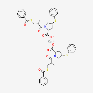 molecular formula C44H44CaN2O8S4 B15385432 Zofenopril (calcium) 