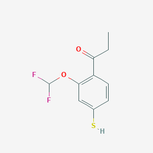 1-(2-(Difluoromethoxy)-4-mercaptophenyl)propan-1-one