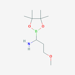 molecular formula C10H22BNO3 B15385489 3-Methoxy-1-(4,4,5,5-tetramethyl-1,3,2-dioxaborolan-2-yl)propan-1-amine 