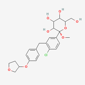 molecular formula C24H29ClO8 B15385491 (2S)-2-[4-chloro-3-[[4-(oxolan-3-yloxy)phenyl]methyl]phenyl]-6-(hydroxymethyl)-2-methoxyoxane-3,4,5-triol 