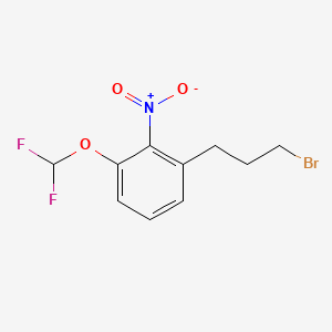 molecular formula C10H10BrF2NO3 B15385501 1-(3-Bromopropyl)-3-(difluoromethoxy)-2-nitrobenzene 