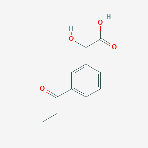 molecular formula C11H12O4 B15385513 1-(3-(Carboxy(hydroxy)methyl)phenyl)propan-1-one 