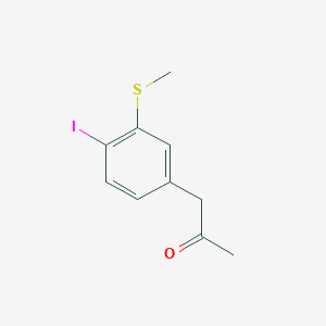 molecular formula C10H11IOS B15385571 1-(4-Iodo-3-(methylthio)phenyl)propan-2-one 