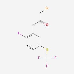 1-Bromo-3-(2-iodo-5-(trifluoromethylthio)phenyl)propan-2-one