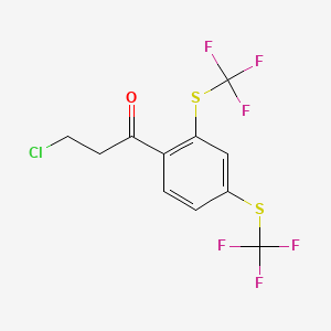 1-(2,4-Bis(trifluoromethylthio)phenyl)-3-chloropropan-1-one