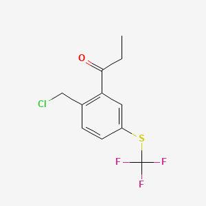 1-(2-(Chloromethyl)-5-(trifluoromethylthio)phenyl)propan-1-one