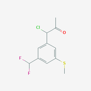 1-Chloro-1-(3-(difluoromethyl)-5-(methylthio)phenyl)propan-2-one