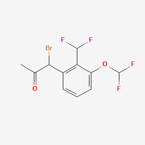 1-Bromo-1-(3-(difluoromethoxy)-2-(difluoromethyl)phenyl)propan-2-one