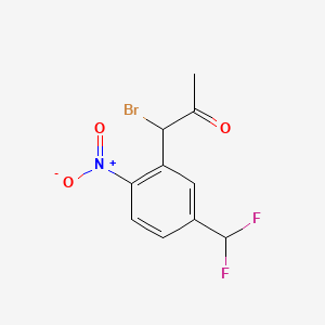 1-Bromo-1-(5-(difluoromethyl)-2-nitrophenyl)propan-2-one