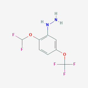 1-(2-(Difluoromethoxy)-5-(trifluoromethoxy)phenyl)hydrazine