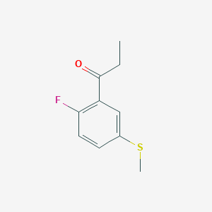 1-(2-Fluoro-5-(methylthio)phenyl)propan-1-one