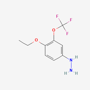 molecular formula C9H11F3N2O2 B15385681 1-(4-Ethoxy-3-(trifluoromethoxy)phenyl)hydrazine 