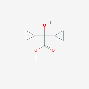 molecular formula C9H14O3 B15385703 Methyldicyclopropylglycolate 