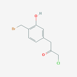 1-(4-(Bromomethyl)-3-hydroxyphenyl)-3-chloropropan-2-one