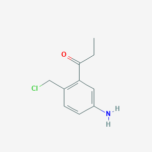 1-(5-Amino-2-(chloromethyl)phenyl)propan-1-one