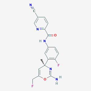 (S)-N-(3-(2-amino-6-(fluoromethyl)-4-methyl-4H-1,3-oxazin-4-yl)-4-fluorophenyl)-5-cyanopicolinamide