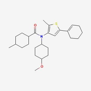 Potassium 5-cyclohexenyl-3-((1r,4R)-N-((1r,4R)-4-methoxycyclohexyl)-4-methylcyclohexanecarboxamido)thiophene-2-carboxylate