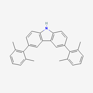 molecular formula C28H25N B15385853 3,6-Bis(2,6-dimethylphenyl)-9H-carbazole 