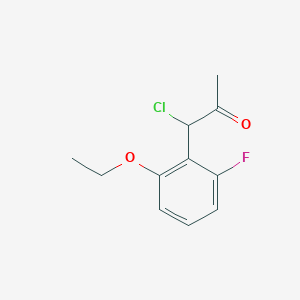 molecular formula C11H12ClFO2 B15385897 1-Chloro-1-(2-ethoxy-6-fluorophenyl)propan-2-one 