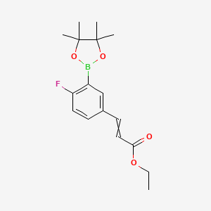 (E)-Ethyl 3-(4-fluoro-3-(4,4,5,5-tetramethyl-1,3,2-dioxaborolan-2-yl)phenyl)acrylate