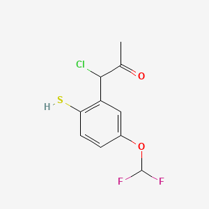 1-Chloro-1-(5-(difluoromethoxy)-2-mercaptophenyl)propan-2-one