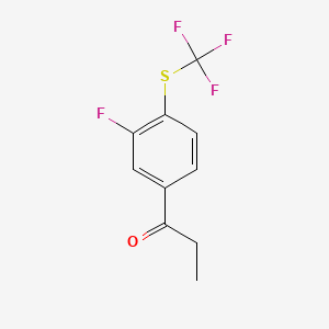 1-(3-Fluoro-4-(trifluoromethylthio)phenyl)propan-1-one