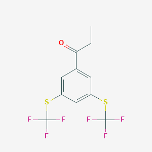 1-(3,5-Bis(trifluoromethylthio)phenyl)propan-1-one