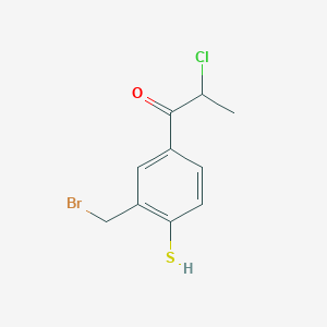 1-(3-(Bromomethyl)-4-mercaptophenyl)-2-chloropropan-1-one