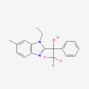 1H-Benzimidazole-2-methanol, 1-ethyl-6-methyl--phenyl--(trifluoromethyl)-