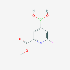 (2-Iodo-6-(methoxycarbonyl)pyridin-4-yl)boronic acid