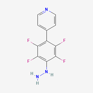 molecular formula C11H7F4N3 B15387649 1-(2,3,5,6-Tetrafluoro-4-(pyridin-4-yl)phenyl)hydrazine 