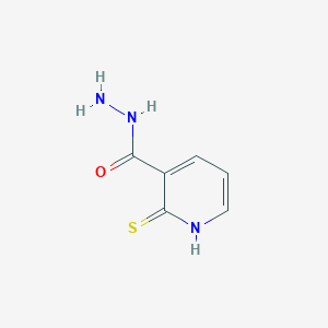 molecular formula C6H7N3OS B15387660 2-Sulfanylidene-1,2-dihydropyridine-3-carbohydrazide CAS No. 100367-73-5