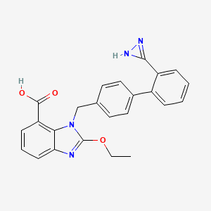 3-[[4-[2-(1H-diazirin-3-yl)phenyl]phenyl]methyl]-2-ethoxybenzimidazole-4-carboxylic acid