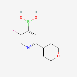 (5-Fluoro-2-(tetrahydro-2H-pyran-4-yl)pyridin-4-yl)boronic acid