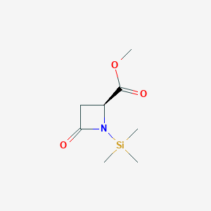 2-Azetidinecarboxylic acid, 4-oxo-1-(trimethylsilyl)-, methyl ester, (S)-