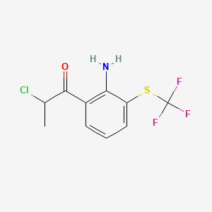 1-(2-Amino-3-(trifluoromethylthio)phenyl)-2-chloropropan-1-one