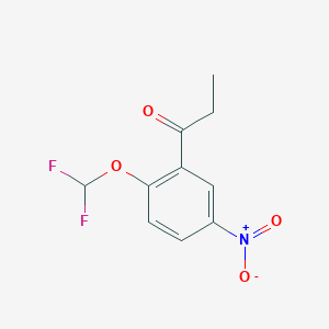 1-(2-(Difluoromethoxy)-5-nitrophenyl)propan-1-one