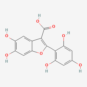 5,6-Dihydroxy-2-(2',4',6'-trihydroxyphenyl)benzofuran-3-carboxylic acid