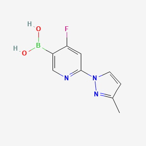 (4-Fluoro-6-(3-methyl-1H-pyrazol-1-yl)pyridin-3-yl)boronic acid